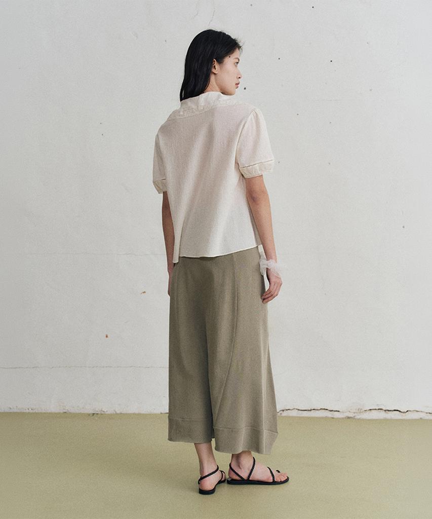 Monokeulom Aleni Cotton Banding Skirt (2Colors)