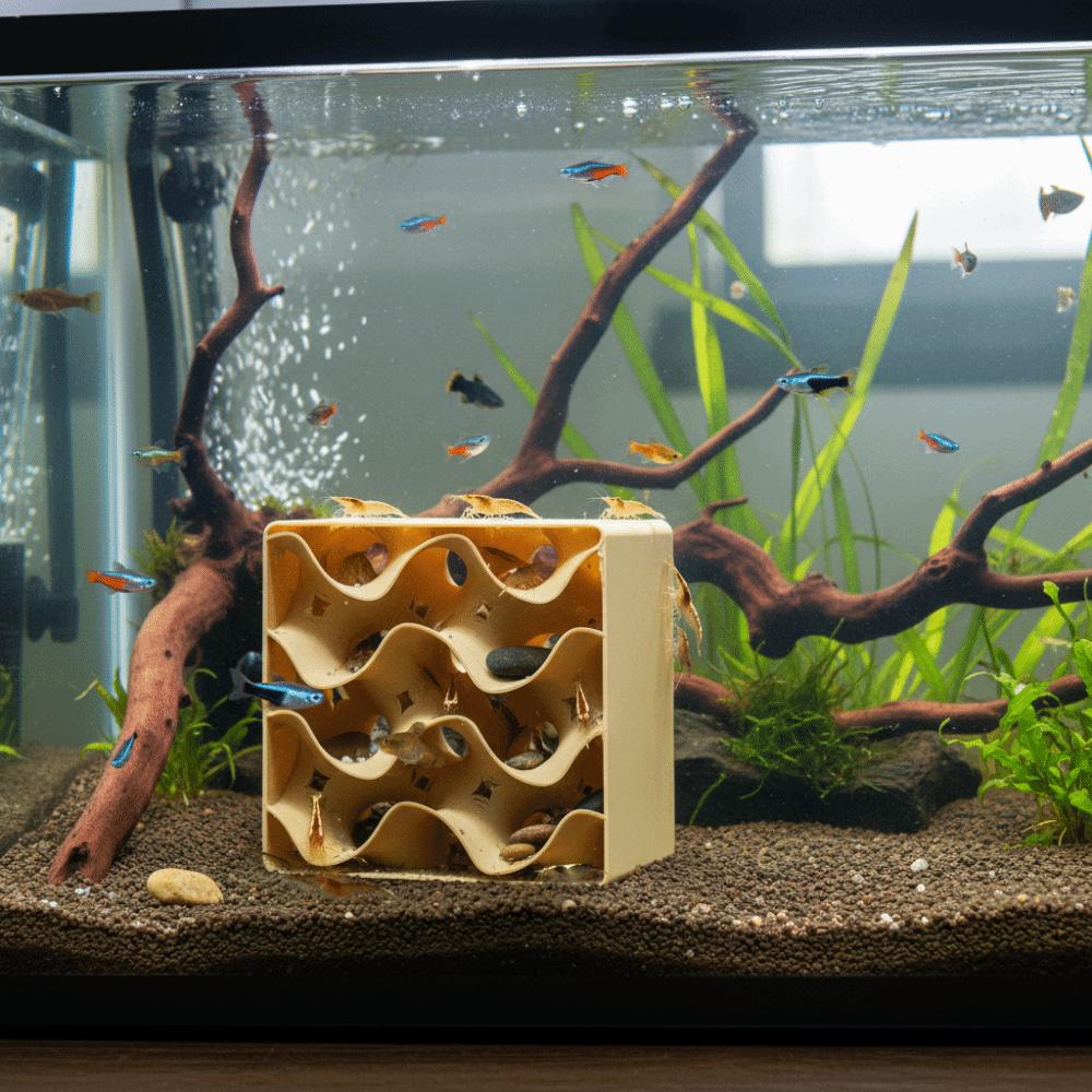 3D-gedruckte Aquarienhöhle Unterschlupf Natürliche Optik Kunststoff Garnelenversteck Ausgehöhlte Fischbehälterdekorationen