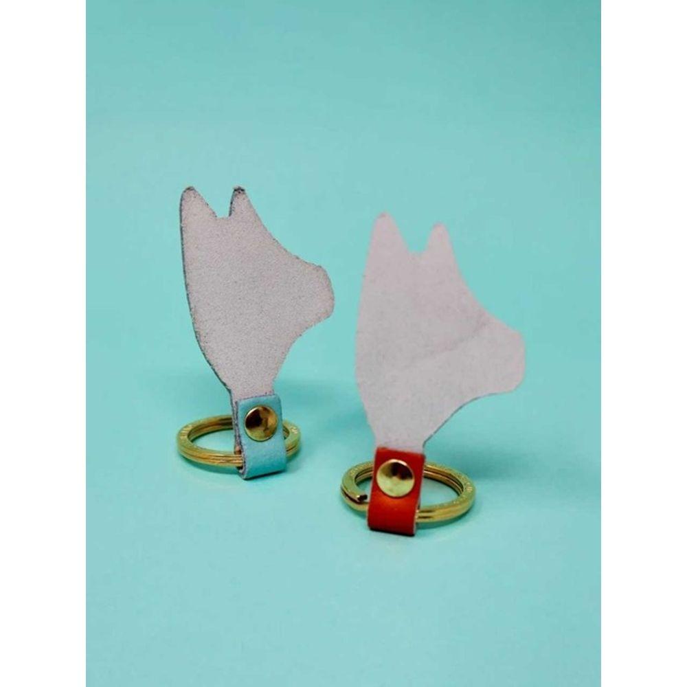 ARK COLOUR DESIGN [ARK COLOUR DESIGN] Dog Head Key Fob_Cream