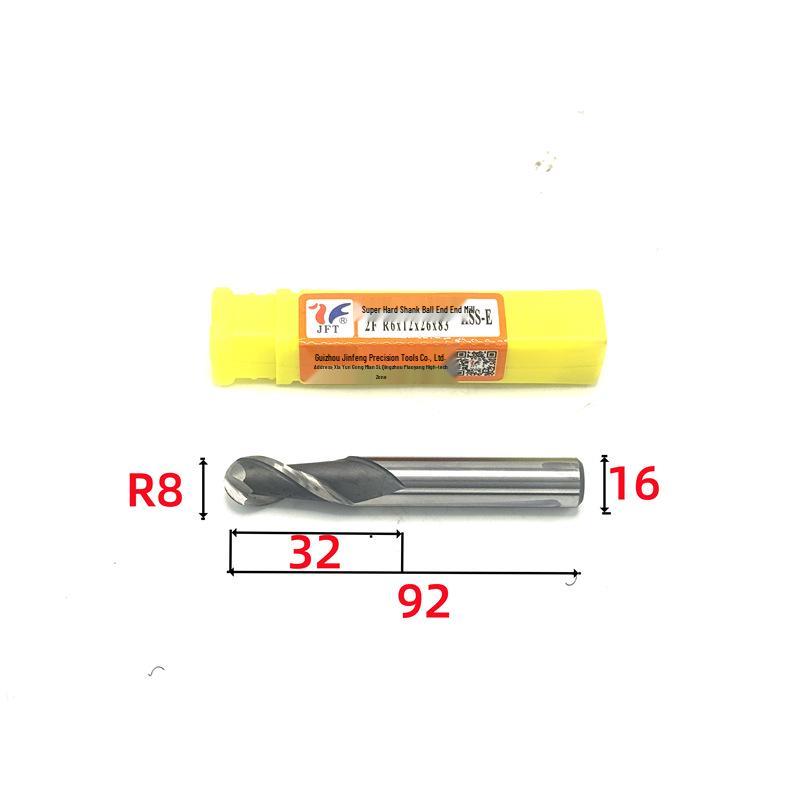 Jinfeng Precision Ball Nose End Mill Set: Radii R1 - R12.5