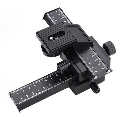 4-weg macro focusrail schuif met 1/4" montageschroef voor close-up opnamen