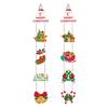 Christmas Door Hanging Claus Festive Sign Vibrant Color Santa Pattern Holiday Decoration Easy To Hang