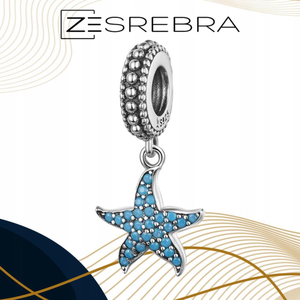 Charms Starfish Pr 925 Pendant Bead Ocean Colorful Zircons