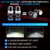 2Pcs Bi-LED H4 Projector Lens Headlight 180W 180000Lm for Car/Motor Lights CANBUS Dual High Low Beam Solenoid Auto Bulbs Turbo Fan Sharp Cutoff Lamp