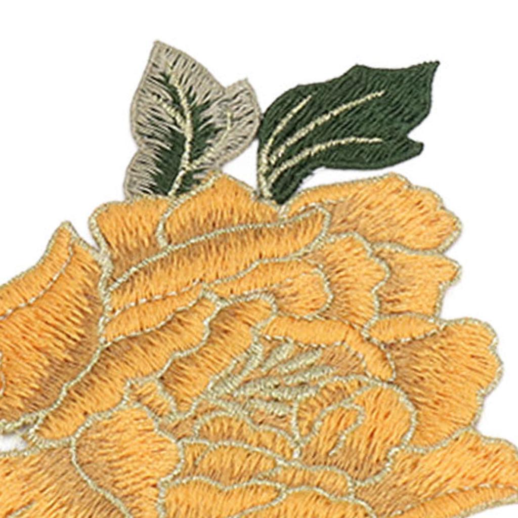 1 Pair Flower Embroidery Patches Butiful Flowers Pattern Embroidered Applique Iron On Patches for   Clothes