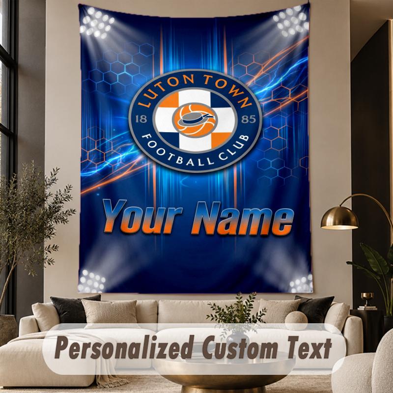 Custom Text Tapestry Luton Town Print Wall Tapestry Indoor Living Room Wall Decor