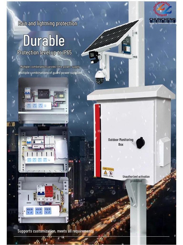 Outdoor Waterproof Surveillance Signal Light Control Box with Pole Mount