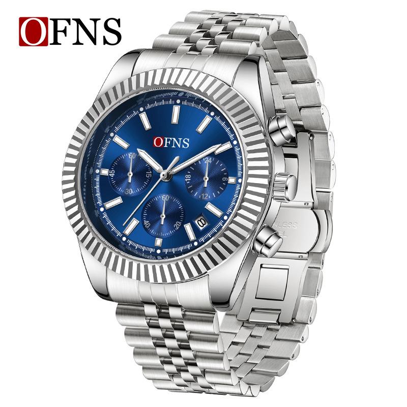 Oufanni Men s Waterproof Luminous Luxury Quartz Watch - Fashionable and Unique Business Wristwatch
