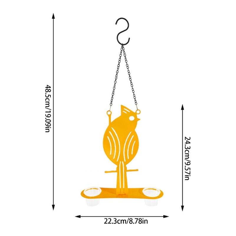 Outdoor Bird Feeder Cup with Perch Spacious Design for Multiple Bird Species Attraction