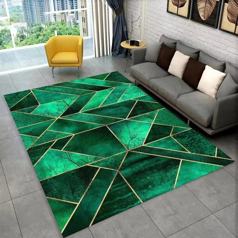 3D Geometric Illusion Area Rug Abstract Modern Carpet for Living Room Bedroom Kids Play Room Non-Slip Floor Mat