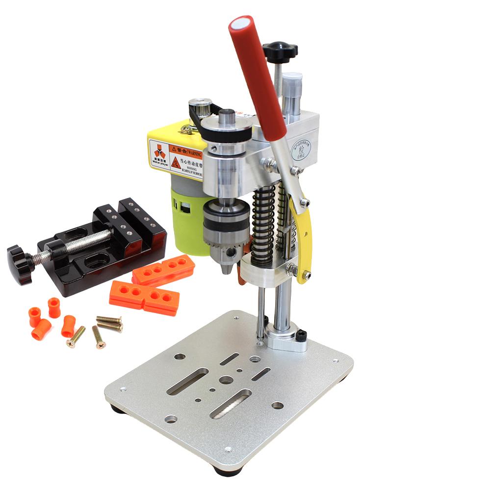 Mini Drill Press Portable Benchtop Driller 795 Motor Precision Table Drilling Machine Metal Wooden DIY Jewelry Making Tools