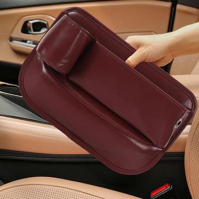 Seat Crevice Storage Box Car Organizer Crevice Filler Storage Organizer Seat Crevice Purse Holder Car Console Organizer Leather