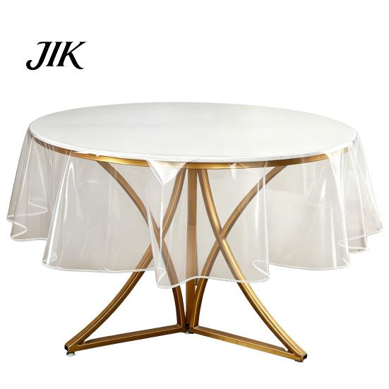 Heavy-duty Plastic Tablecloth Clear Round Table Protector Waterproof Oil-Proof Cover Oil-proof PVC Cloth for Home Parties Use S