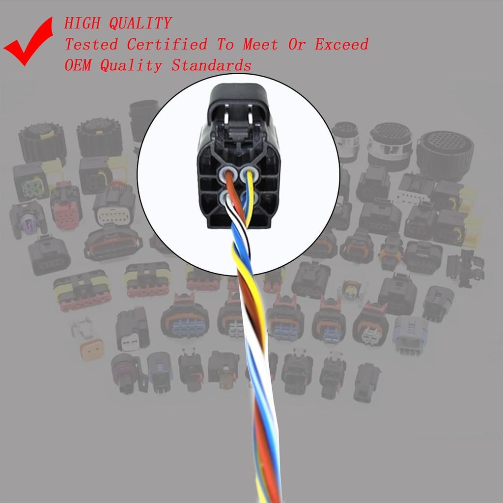 Oxygen Sensor O2 Connector 4 Wiring Harness Pigtail Plug Replacement for Nissan Micra March Note E11 Tiida Qashqai NV200 05-14