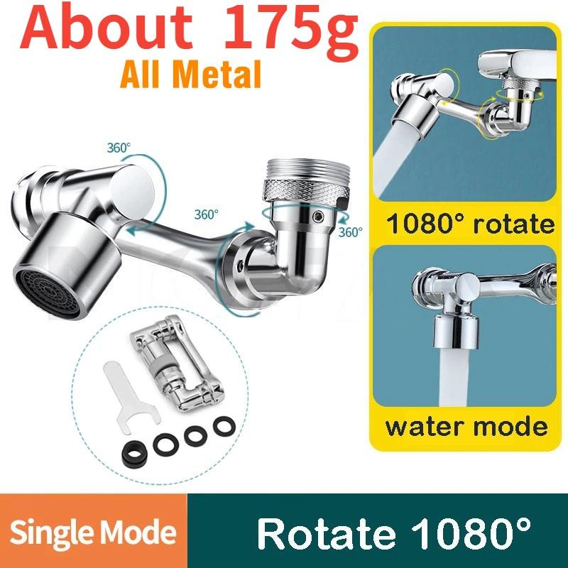 Plastic1080° Universal Rotation Faucet Sprayer Head 22/24mm Adaptor Washbasin Faucet Extender Aerator Bubbler Nozzle Kitchen Tap