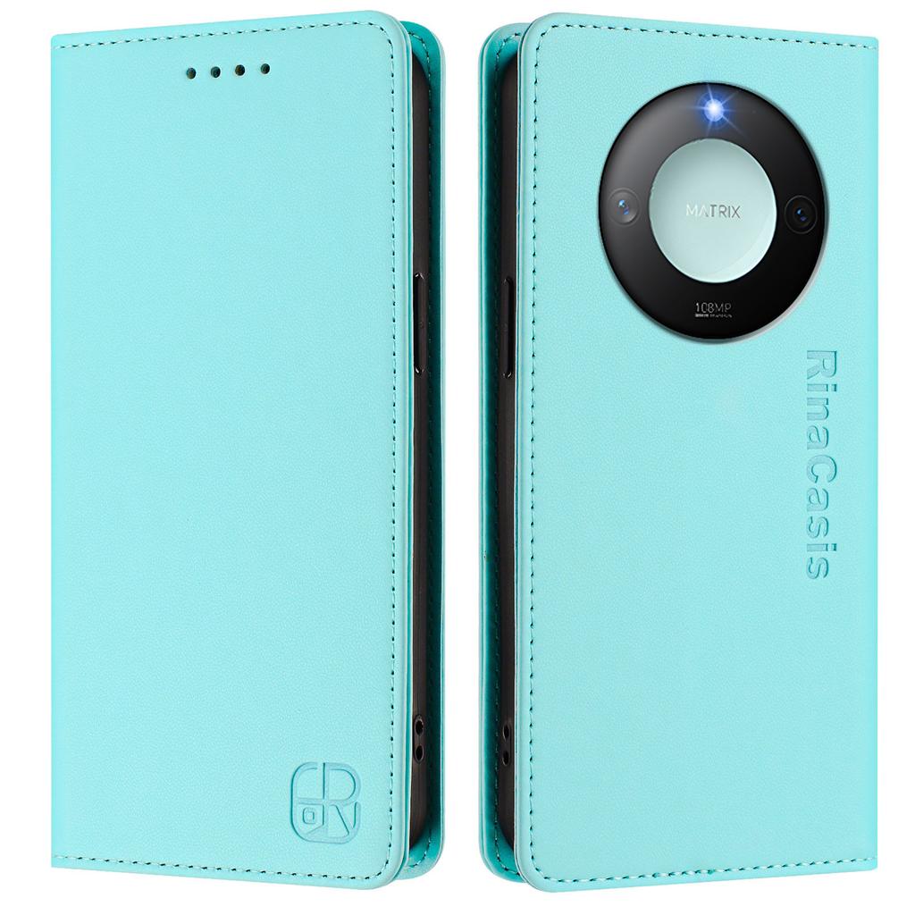 For Honor X60 5G/Honor X9c Smart 5G Leather Case RINACASIS RC01 Phone Cover with RFID Blocking Wallet Stand