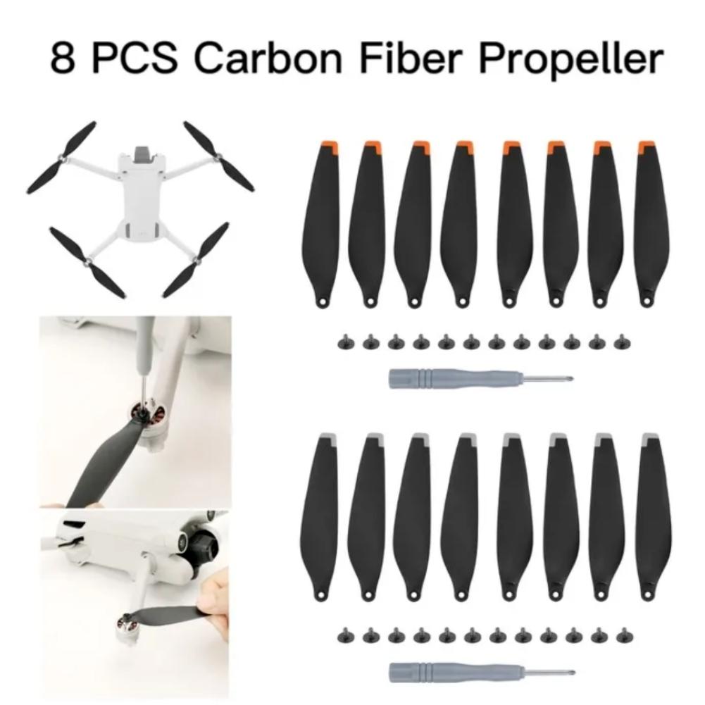 8X Precise&Flexible Propellers for DJI Mini 3/3 Pro Props Blade Replacement Light Weight Wing Fans Spare Parts Drone Accessories