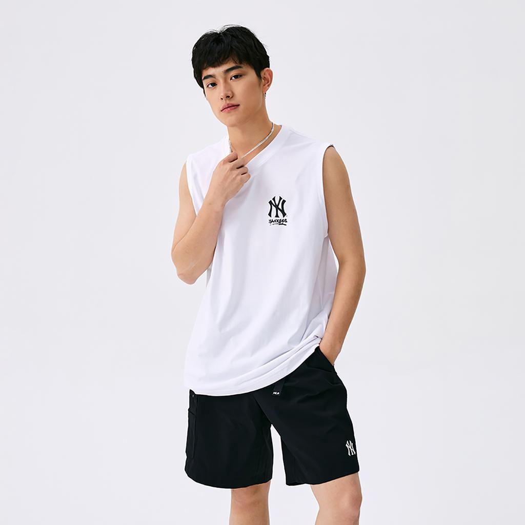 New MLB New York Yankees Basic Collection SS25 Tank Top Unisex Ecru 3ATOB0253-50WHS