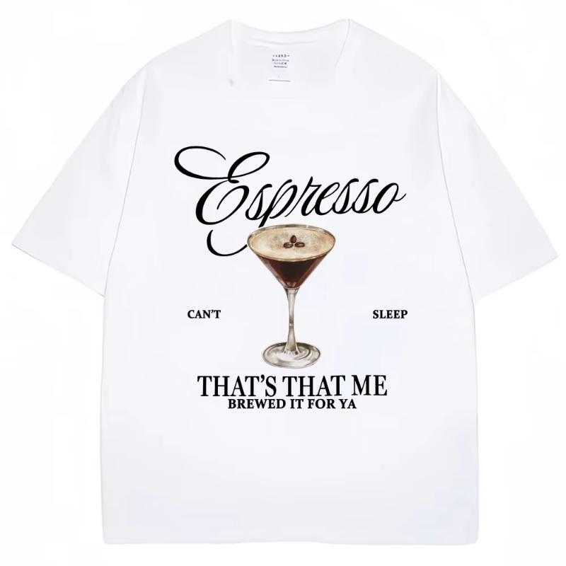 

Carpenter Espresso Martini Print T Shirt Fashion Aesthetic Unisex Women Tshirts Loose Casual Graphic T Shirts Tops 4XL