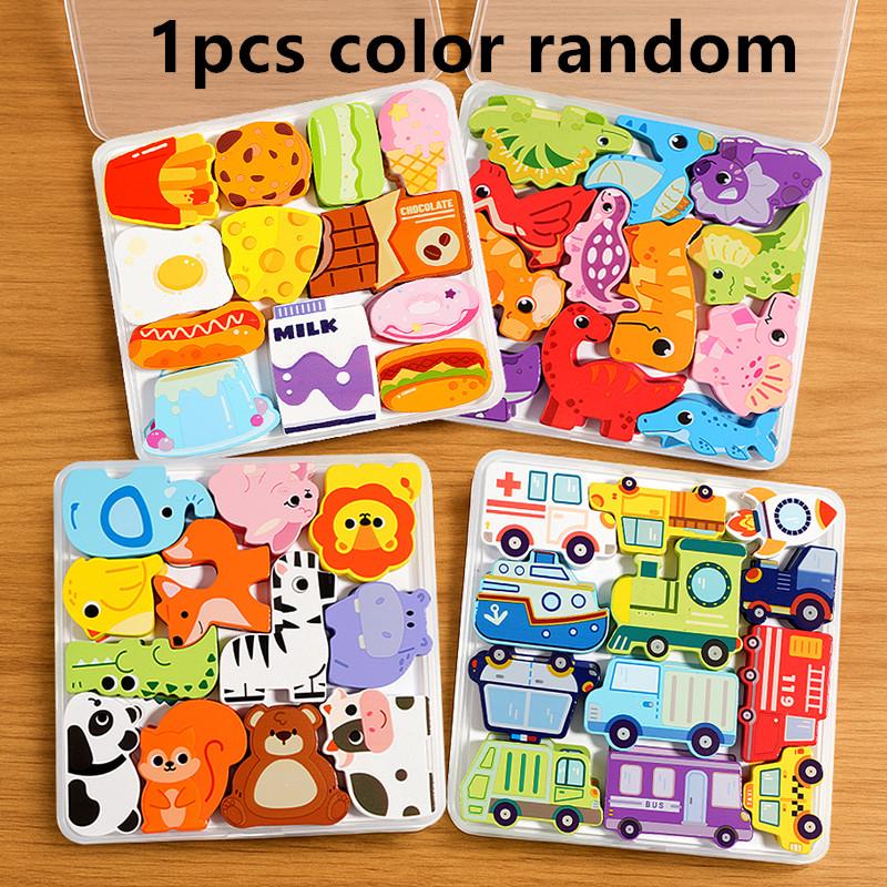3D Cartoon Pairing Puzzle Board Game Variety Puzzles Logical Thinking Enlightenment Wooden Early Education Toys for Children