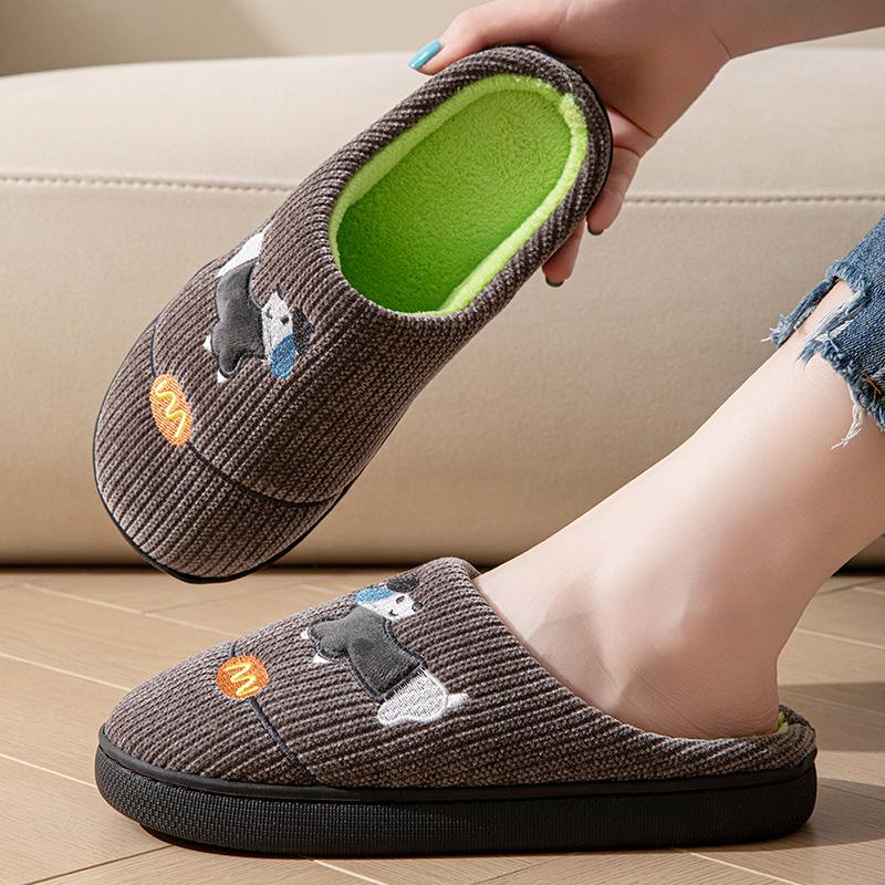 Fashion Winter Women's Slippers Home Plush Luxury Designer Woman Shoes Platform Fuzzy Fur Slides Cartoon Dog Elegant Footwear Indoor New