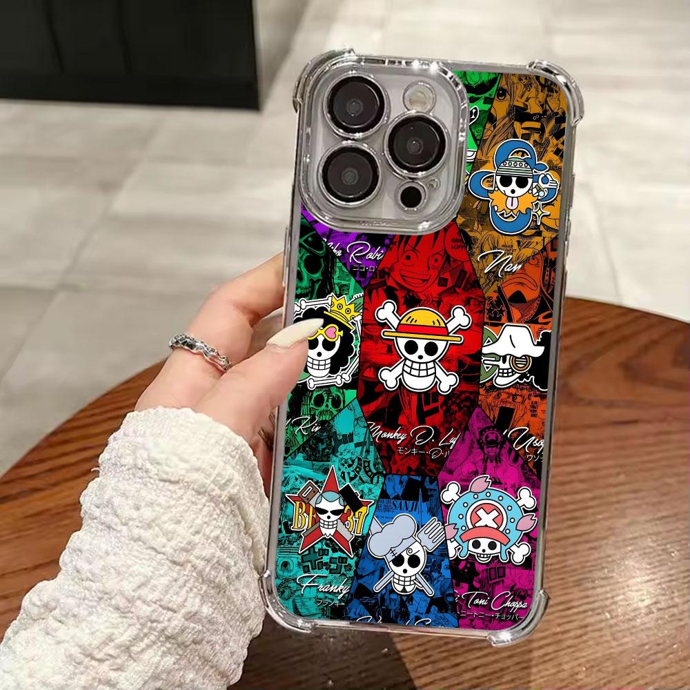 Anime One Pieces Soft Funda For iPhone 17 Pro 16 15 14 13 12 11 Pro Max Case 17 Plus 17E 16E 17Air Camera Protection Phone Cover