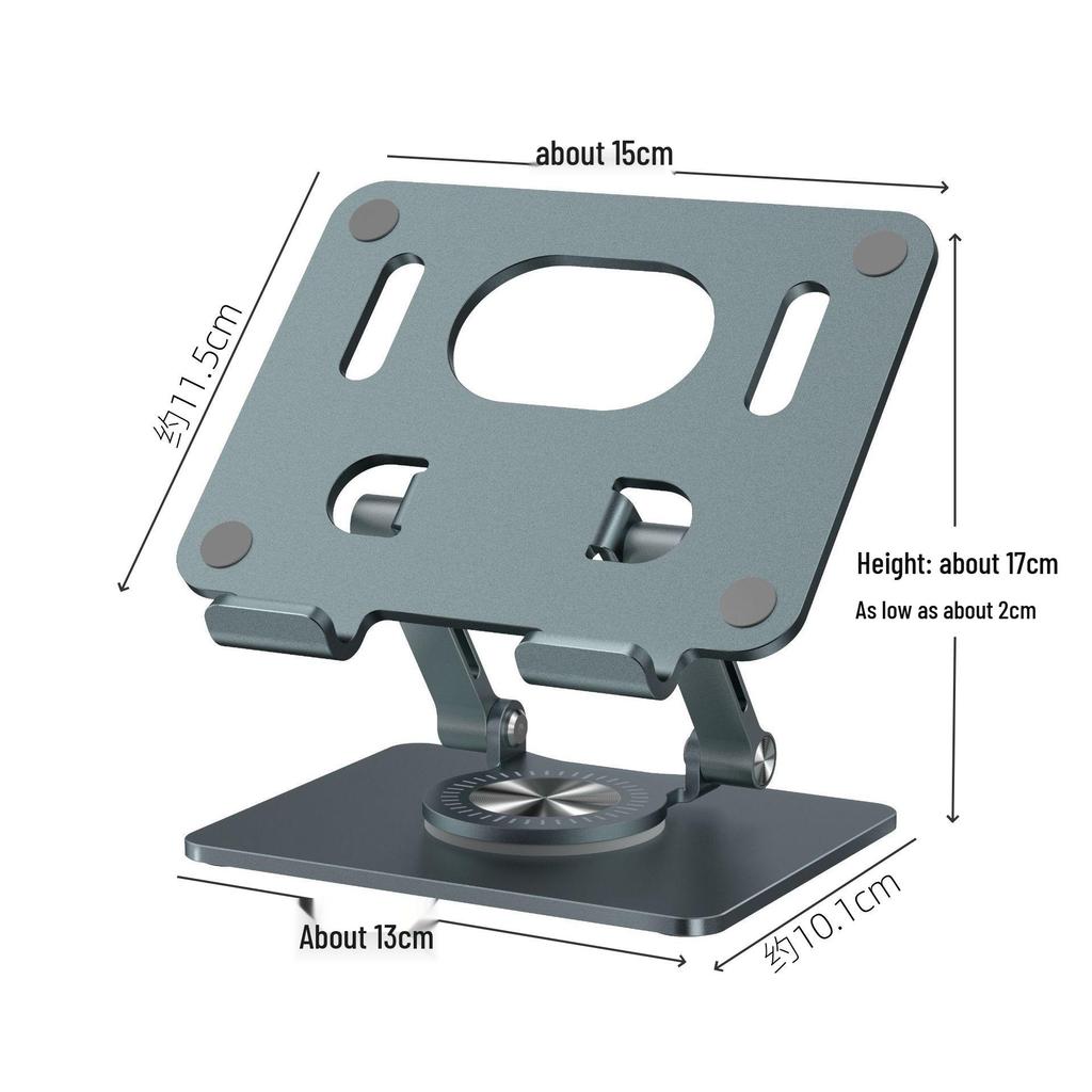 Adjustable 360° Rotating Aluminum Tablet & Phone Stand