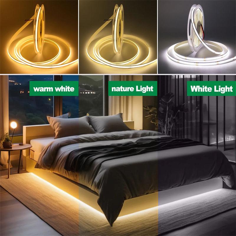 BMW 8MM COB Led Strip 5V With Motion Sensor Flexible LED Tape Battery Powered 320LEDs/M Induction Night Light For Stair Kitchen