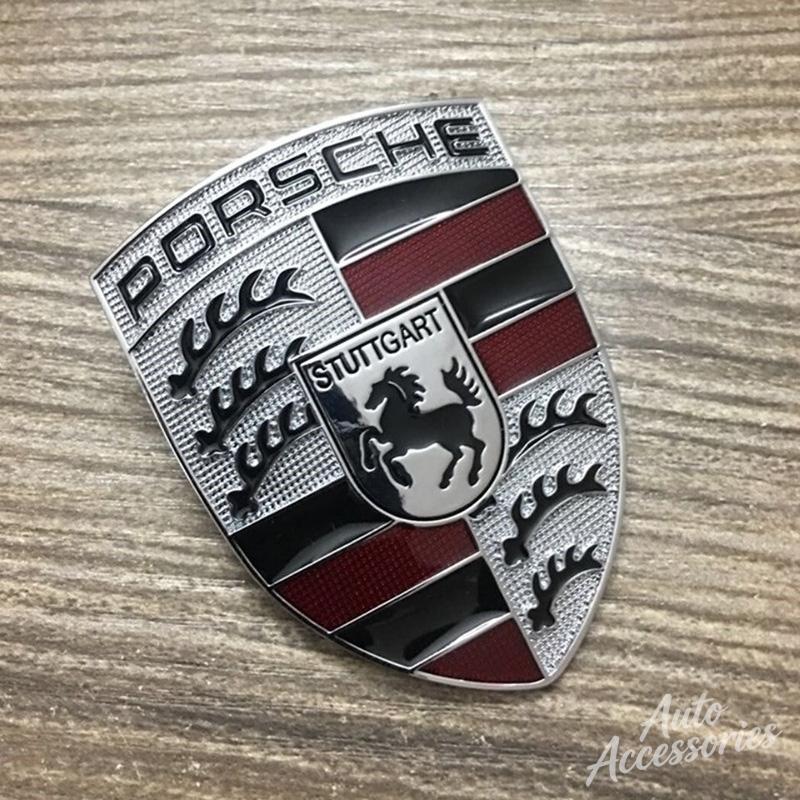 Metal Stickers Car Styling Decor 3D Creative Modified Decal For Porsche Cayenne Panamera Macan 911 718 Taycan Boxster Cayman 918