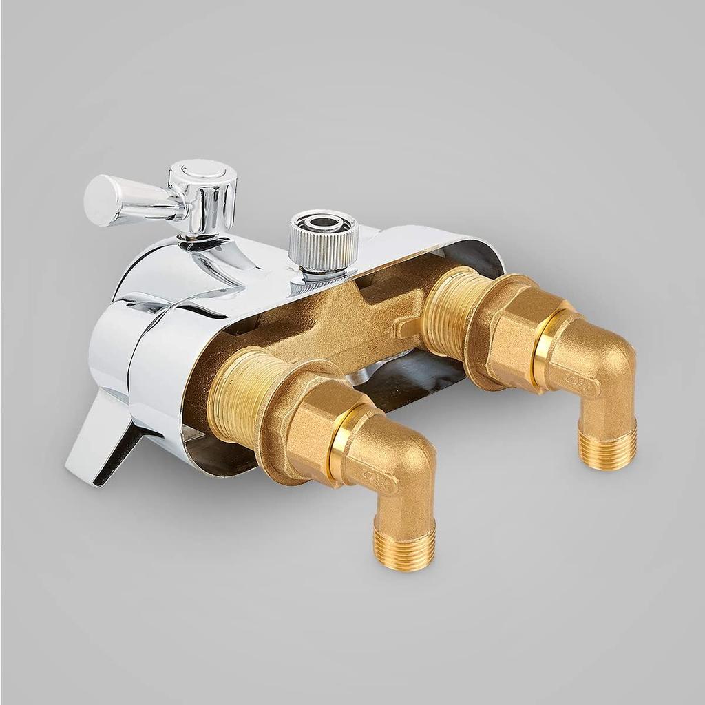 Old Clawfoot Bath Tub Mount Faucet Brass Installation Kit Elbows Adapter Connector Mount Set To Water Line, 3/4 IPS Female To 1/2 IPS Male, 2 Pack