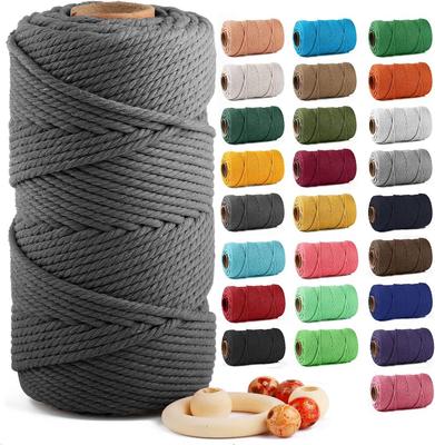 Corda de Macramê 3mm*100m 100m Corda de Algodão Colorida Corda de Macramê Torcida Acessórios para Artesanato Trabalho Manual DIY Natal Casa Casamento Decoração