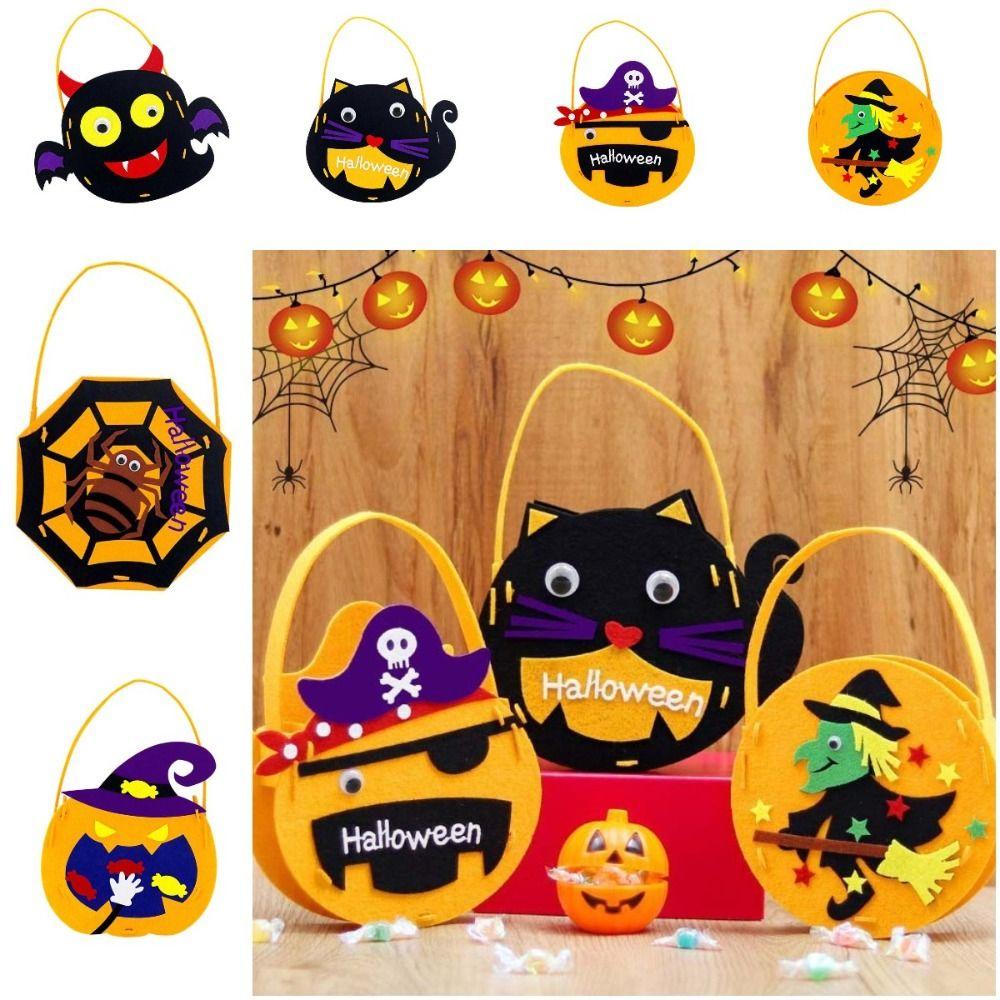 

Non-woven Fabric DIY Halloween Candy Bag Trick Or Treat Pumpkin Handbag Toddlers