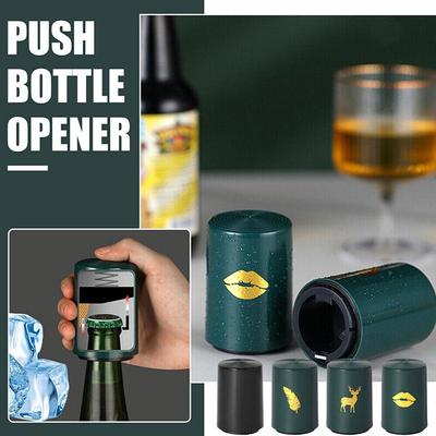 Magnetic Bar Automatic Push Down Opener Corkscrew Cap Opener Beer Bottle Opener