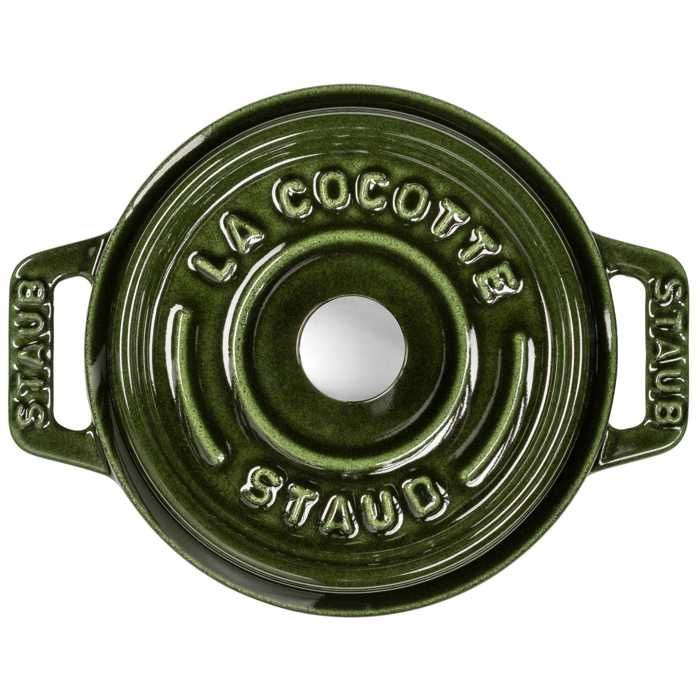 Cocotte en fonte émaillée ronde Staub basilic -…