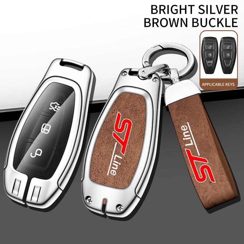 Car Key Fob Case Full Cover Protector Remote Shell Holder For Ford STLine Fiesta Focus 3 Mondeo Smart Remote Keyless Accessories