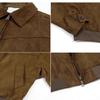 Spring Autumn Men's Casual Solid Color Short Jackets Retro Lapel Zipper Pocket Windbreaker Coats Luxury Overcoat Streetwear Small Lapel Men's Jacket