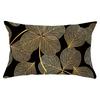 Black Gold Plant Series Waist Pillowcase Peach Skin Printed Sofa Pillowcase Home Fabric Supplies Pillowcase