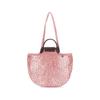 Longchamp Le Pliage Filet 38 Solid Handle Mesh Fabric Tote Bag Large Women Tote Bag Pink 10121HVHP63