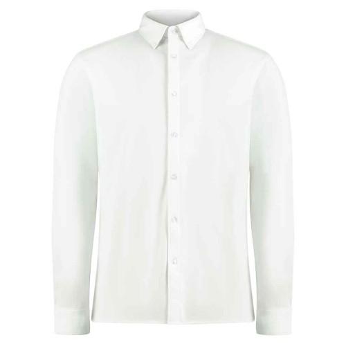 Kustom Kit Mens Pique Superwash 60C Tailored Long-Sleeved Formal Shirt