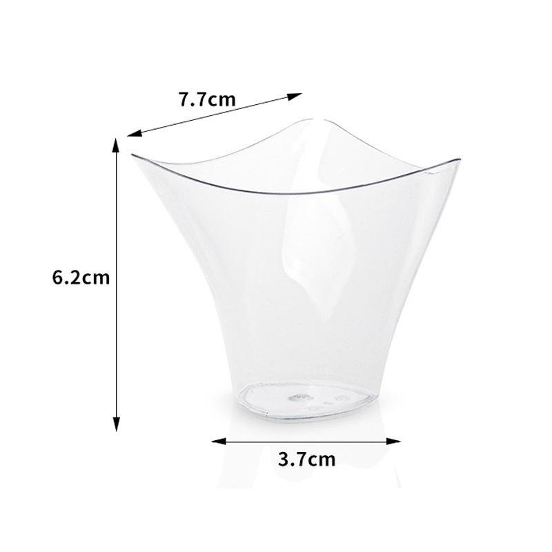 

100 шт. 2 унции мини-стаканчики для десерта для вечеринки маленькие пластиковые кухонные стаканчики для пудинга фруктовое мороженое