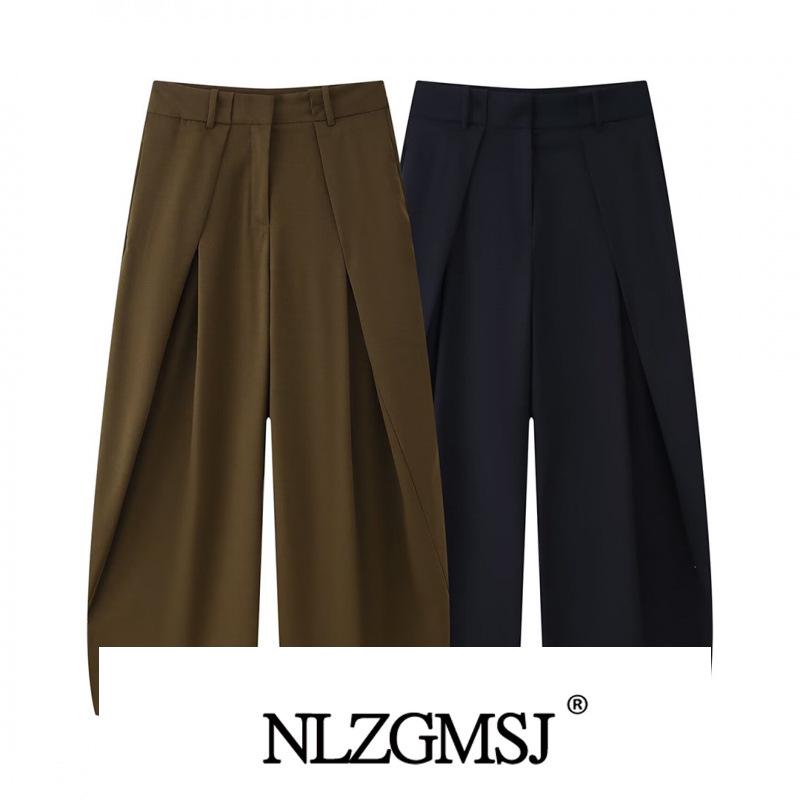 

European & American Style Versatile Loose Pleated Trousers - Winter 2025 Collection Small