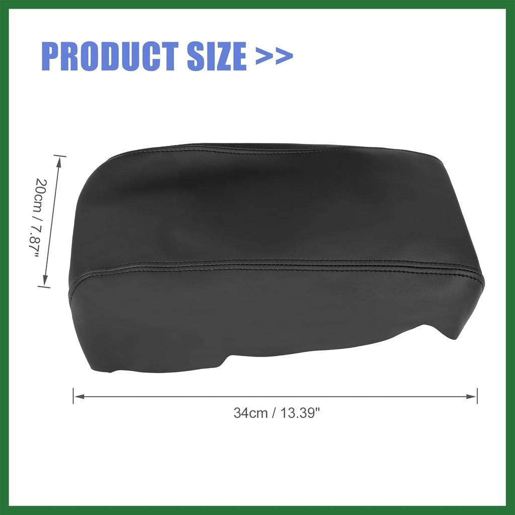 Motoforti Car Center Console Lid Armrest Seat Box Cover Protector Replacement Microfiber Leather for Toyota Avalon 2005-2012 Black Long-Lasting