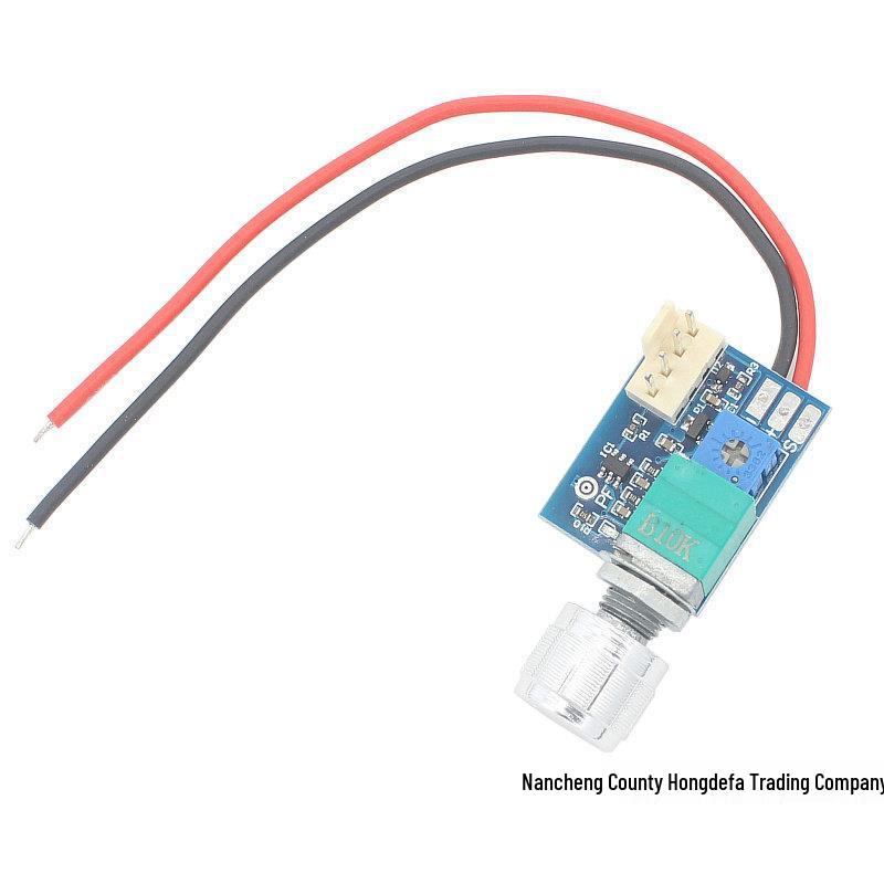 DC12V Manual PWM Fan Speed Controller with Switch, 4-Wire, Noise Reduction, 3A