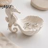 Gifts for Best Friends 3D Printed Seahorse Shell Jewelry Tray Rings Necklaces Bracelets, Ocean Decorative Bathroom Style Desktop Organizer,
