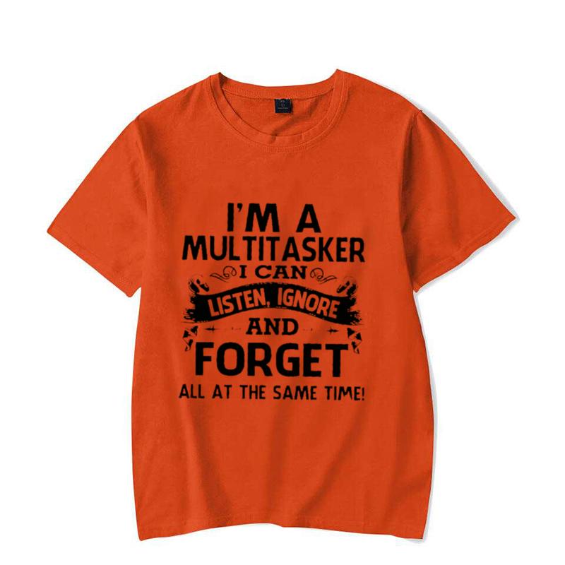 Jsem multitasker Umím poslouchat ignorovat a zapomenout Tričko Vtipné Sarkastické Grafické Tričko Top Dámské Hipster Humor Tričko Y2k Oblečení