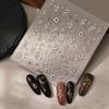 New Four-star Angel Eye 5d Nail Stickers With Relief Of Twelve Zodiac Animals Snake Stickers Handmade Nail Art White Gold