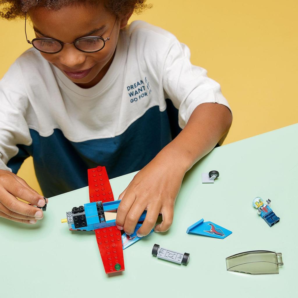 LEGO City Stunt Plane 60323, a Toy Block Gift for Boys and Girls Ages 5 and Up.