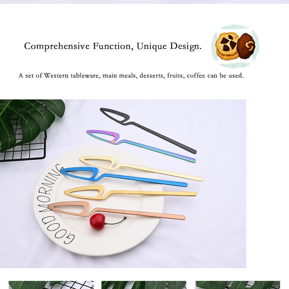 16Pcs Black Cutlery Set Knives Dessert Forks Spoons Dinnerware Set 304 Stainless Steel Tableware Set Home Kitchen Silverware Set