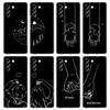 Couple Cartoon Aesth Sun Moon Phone Case For Samsung Galaxy S24 Ultra S23 FE S22 S20 S21 5G S10 S9 Plus S10E S8 Soft Clear Cover