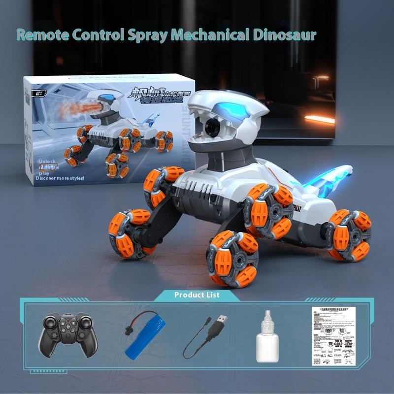 

Eight Wheel Stunt Remote Control Vehicle Mechanical Dinosaur Gesture Induction Deformation Drift Spray Light Music Toy Gift